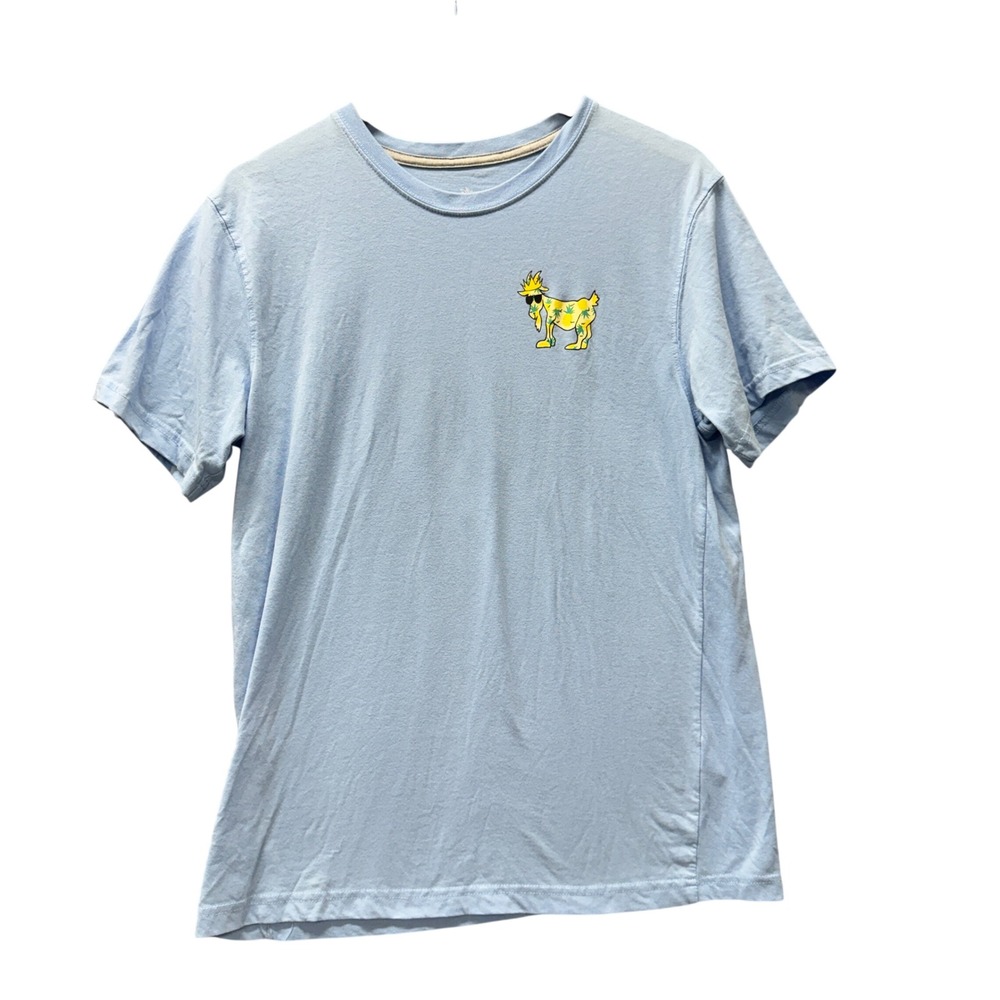 GOAT USA T Shirt Mens Medium Pineapple Goat Blue Graphic Short Sleeve Tee